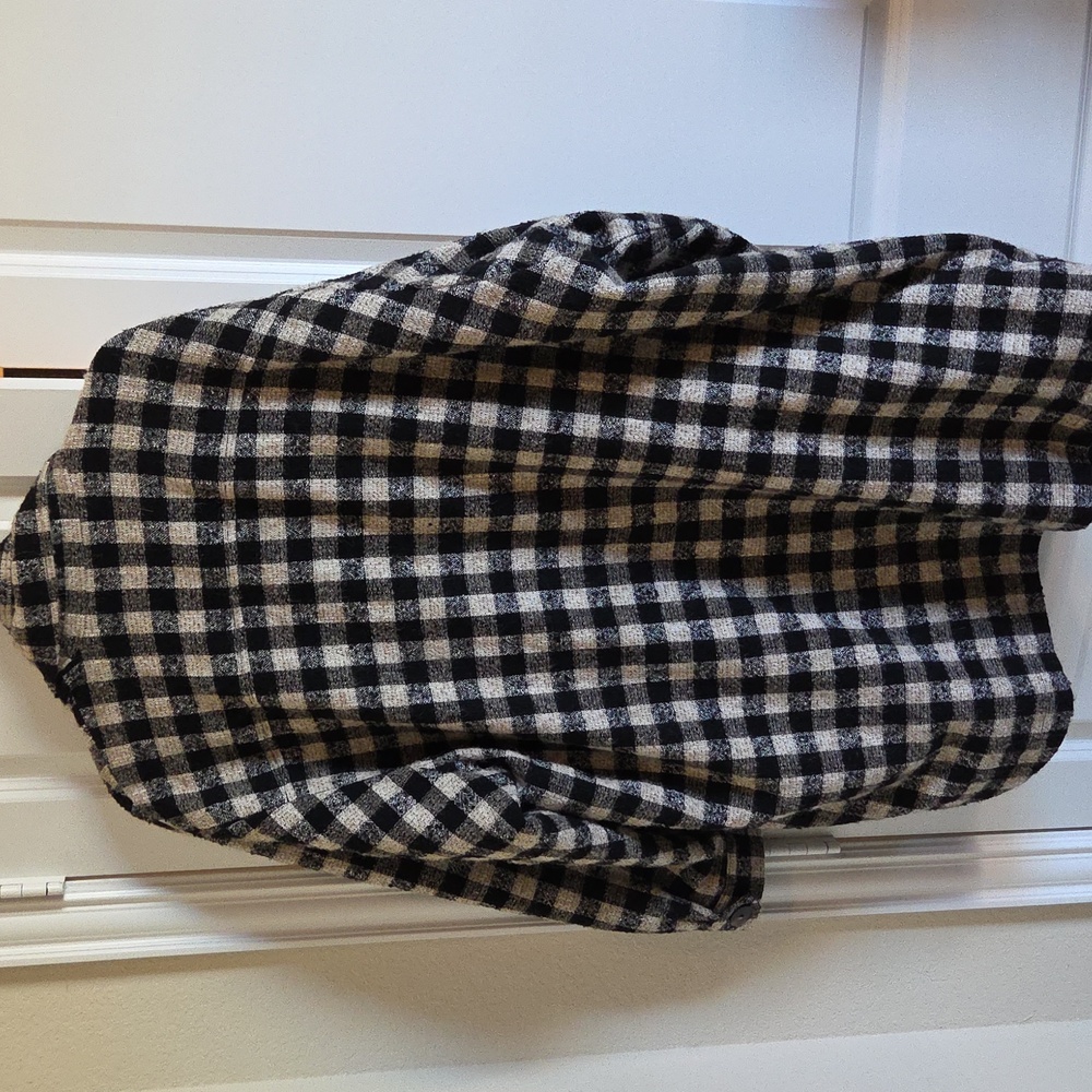 Nwt! Sezane Delfina Dress Black And White Checks Wool/alpaca/mohair - Picture 12 of 13